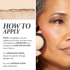 LAURA GELLER NEW YORK brush applying highlight for instant luminosity