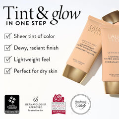 LAURA GELLER NEW YORK side label close-up highlighting ingredients like hyaluronic acid
