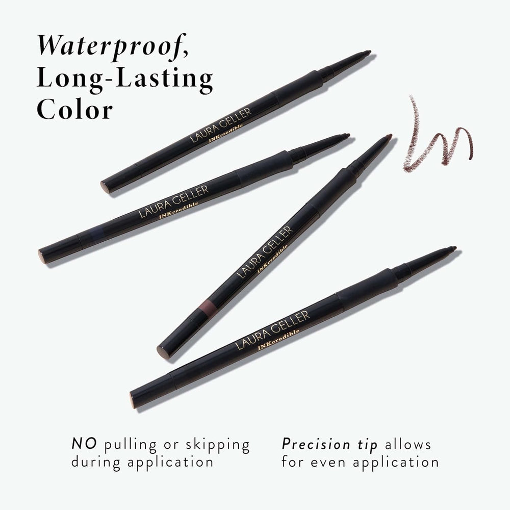 LAURA GELLER eyeliner applied on upper lid for defined, long-wearing look