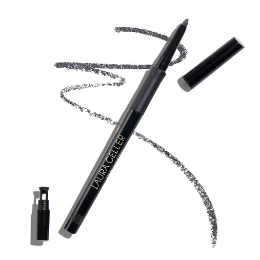 LAURA GELLER front view of Smoky Night pencil showing sleek design and easy grip
