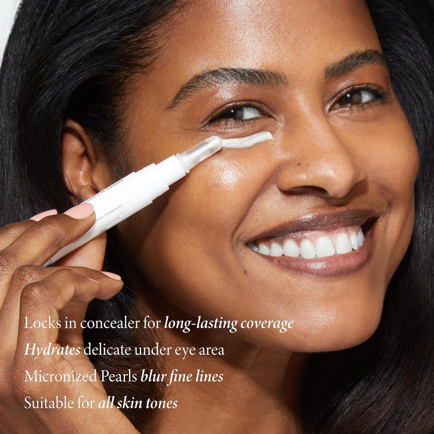 LAURA GELLER Spackle creamy texture close-up highlighting smooth, hydrating formula for seamless blending
