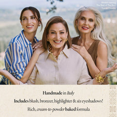 LAURA GELLER NEW YORK highlighter swatch on skin giving luminous glow benefit