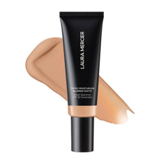 Laura Mercier front packaging showing shade 3N Sand and benefits