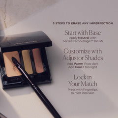 Laura Mercier applying product with brush on arm for precise coverage