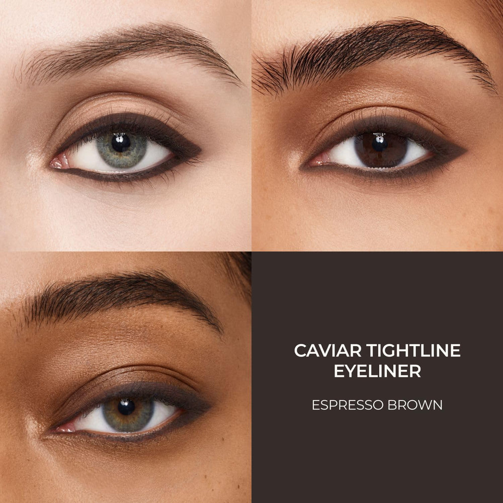 Laura Mercier eyeliner applied to tightline for fuller-looking lashes benefit