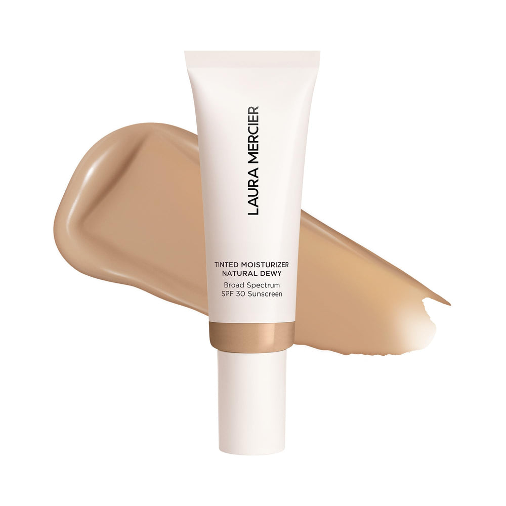 Laura Mercier front packaging shows sleek tube and shade name for easy selection