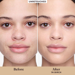 Laura Mercier ingredient display highlighting hydrating formula benefits