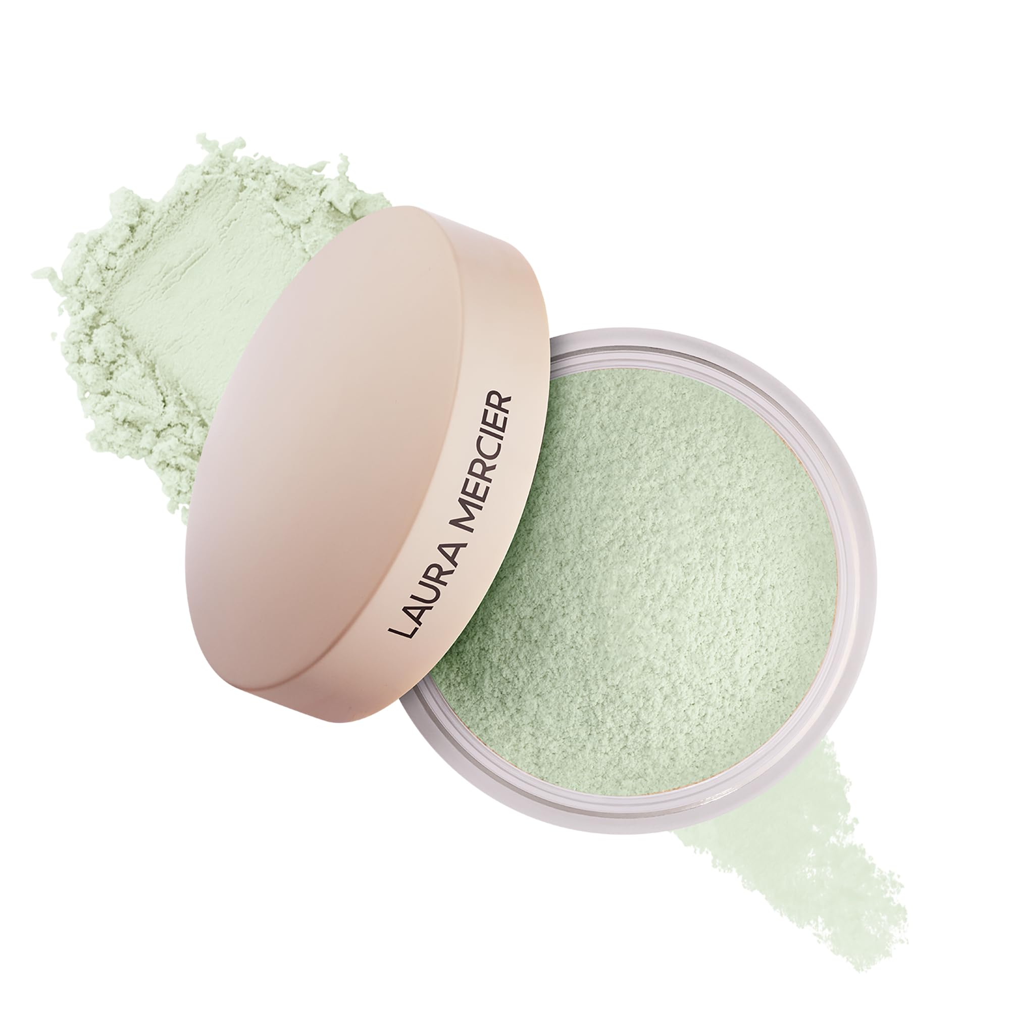 Laura Mercier jar front view showing elegant packaging and brand quality