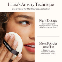 Laura Mercier lifestyle scene in bag for on-the-go touch-up benefit