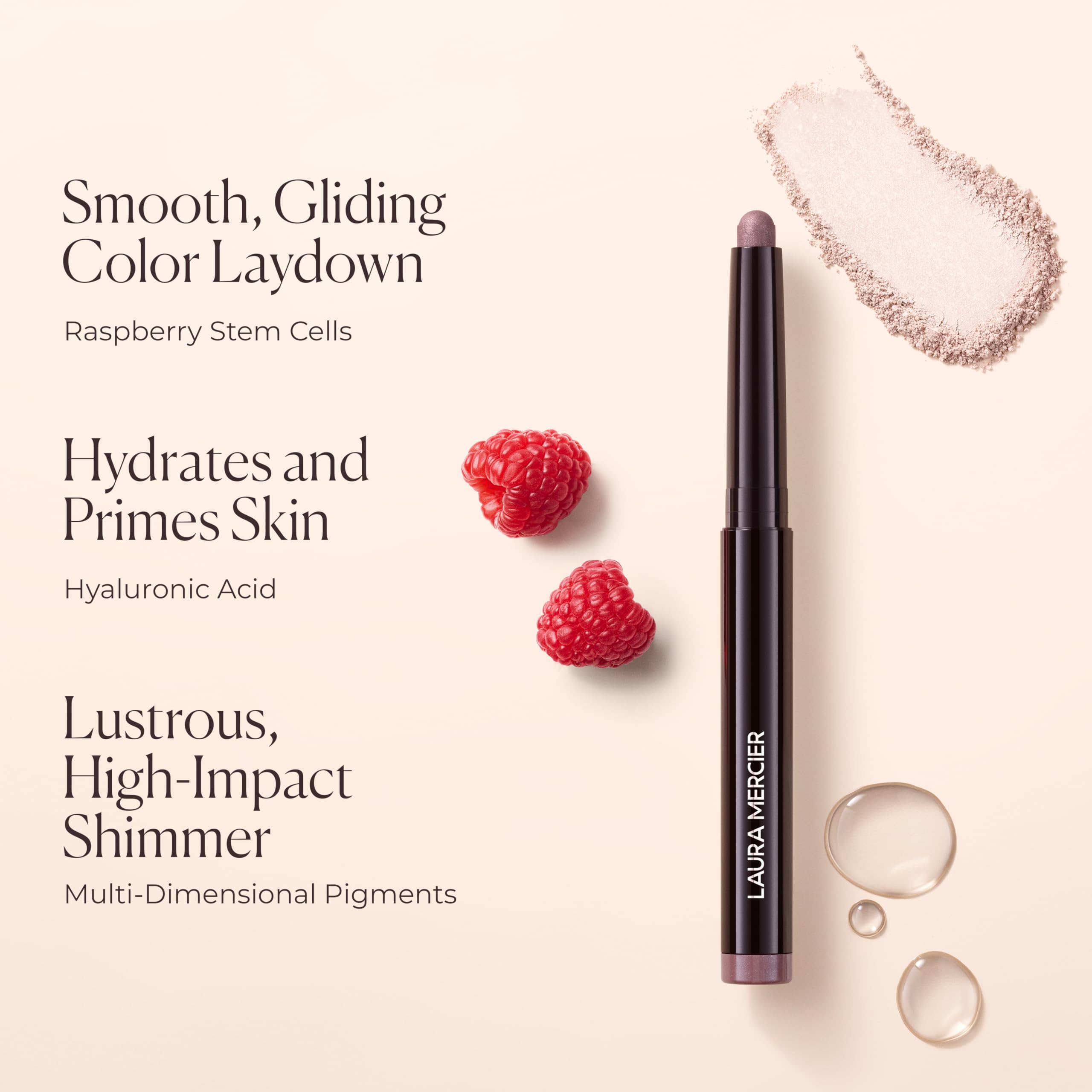 Laura Mercier applying Modern Rose on eyelid demonstrating easy blend
