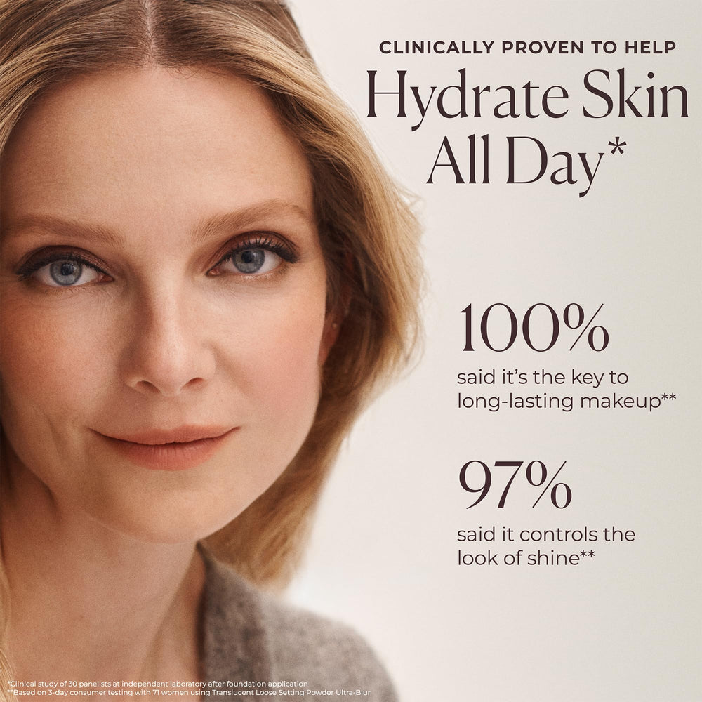 Laura Mercier packaging label closeup showing product name and features