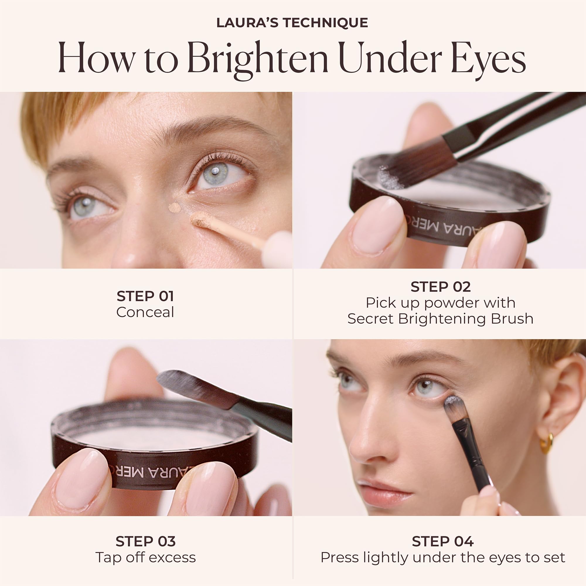 Laura Mercier packaging label detail emphasizing product information clarity