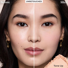 Laura Mercier powder texture close-up highlighting fine milled formula for smooth finish