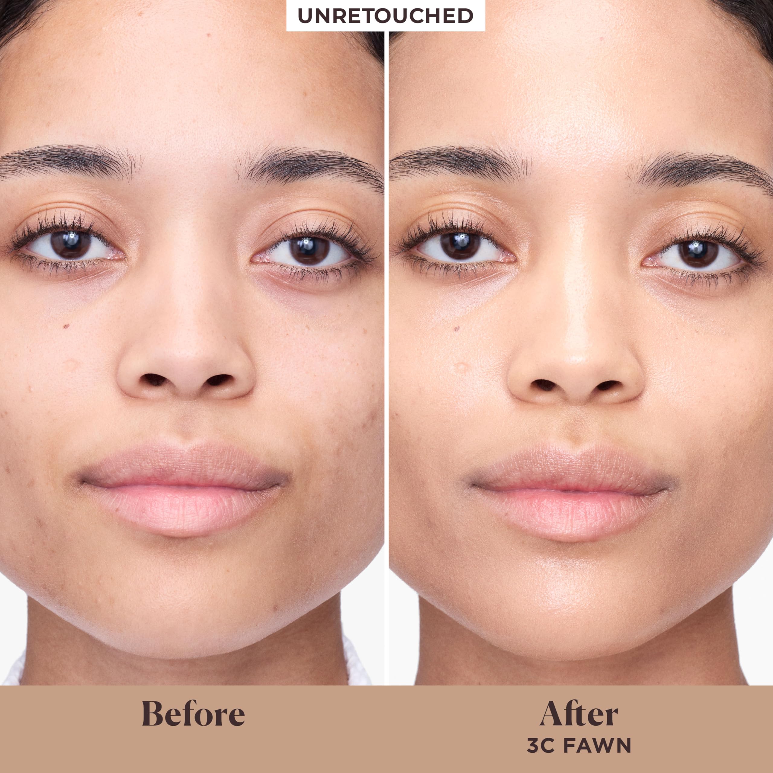 Laura Mercier pump dispensing a droplet to demonstrate easy application