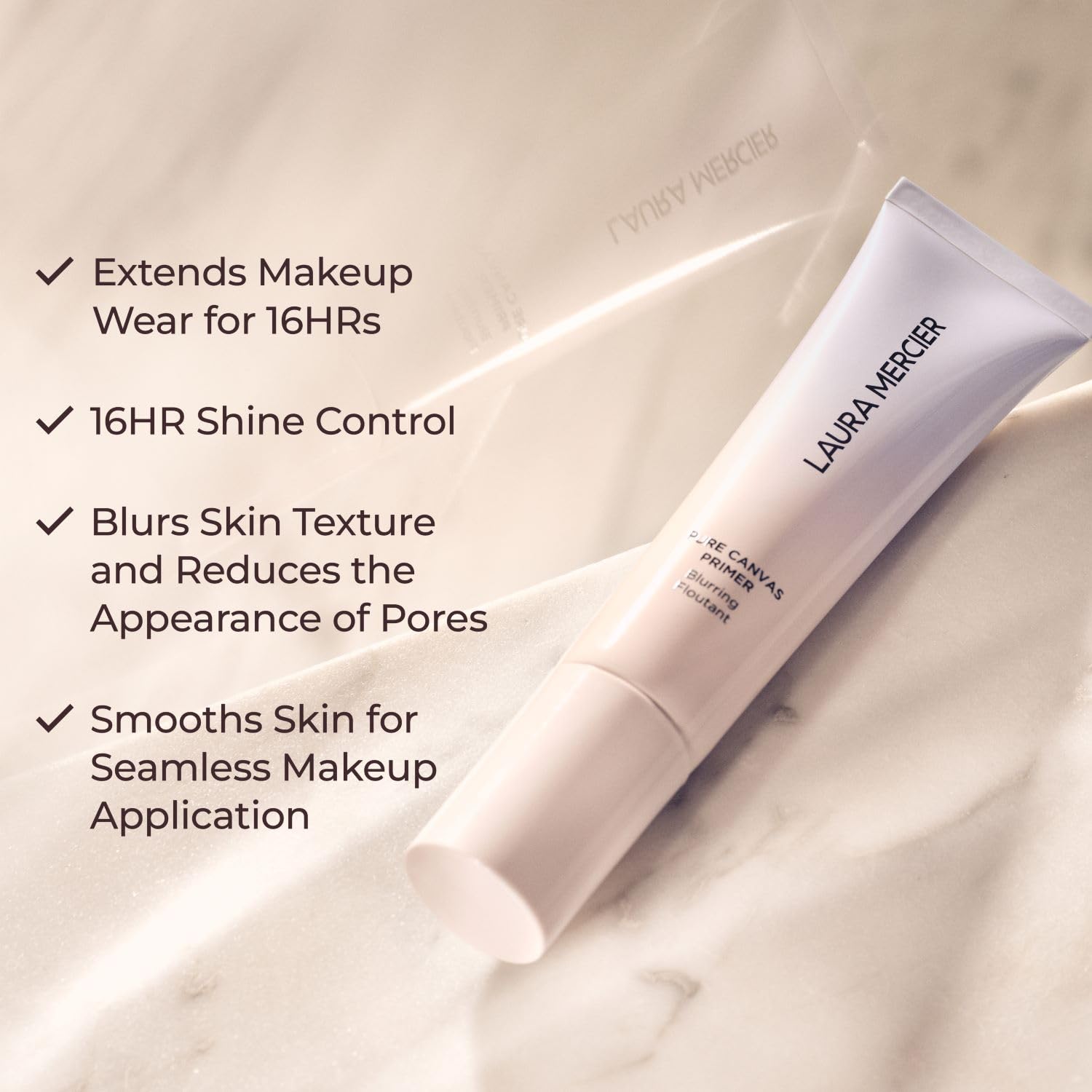 Laura Mercier dispensing pump delivering controlled primer amount