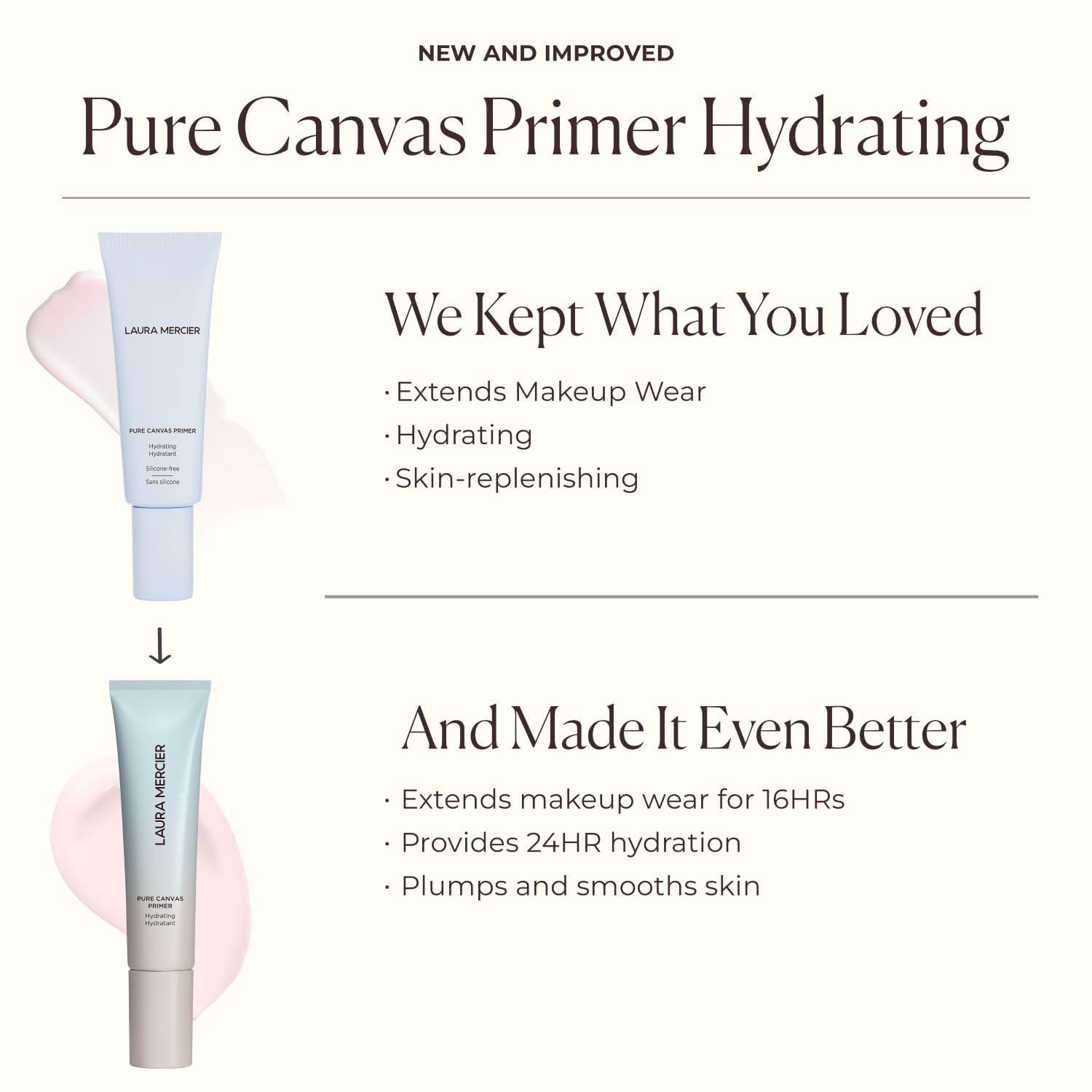 Laura Mercier primer inside makeup bag ready for on-the-go touch-ups