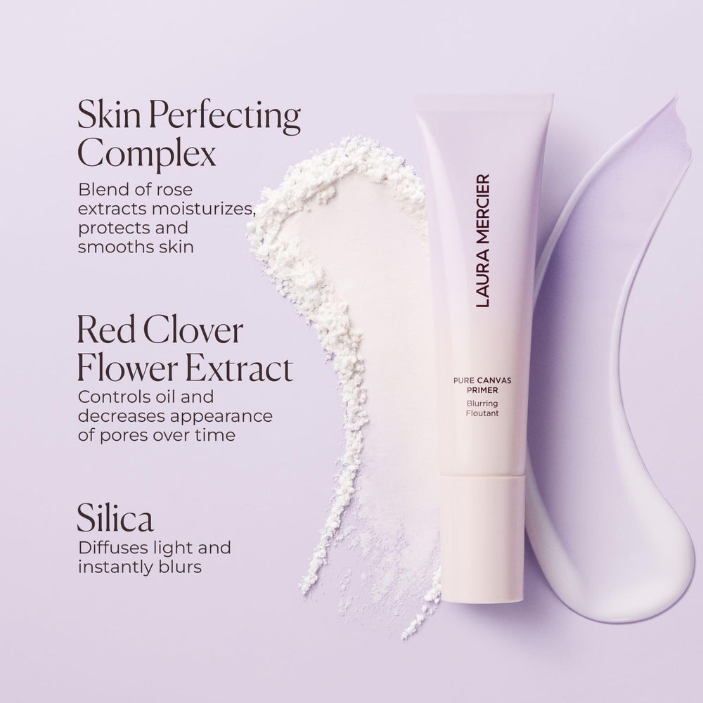 Laura Mercier application on hand demonstrating instant pore blurring