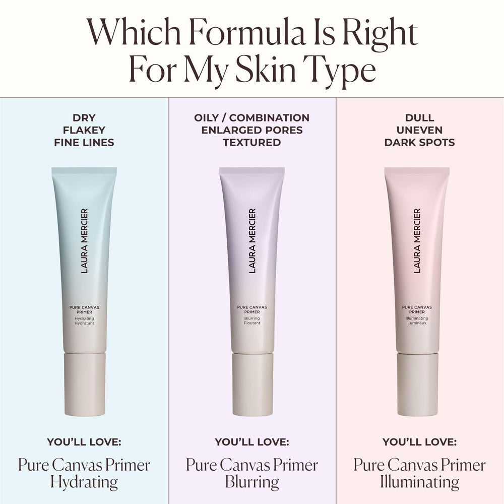 Laura Mercier label close-up highlighting oil-free and non-comedogenic ingredients