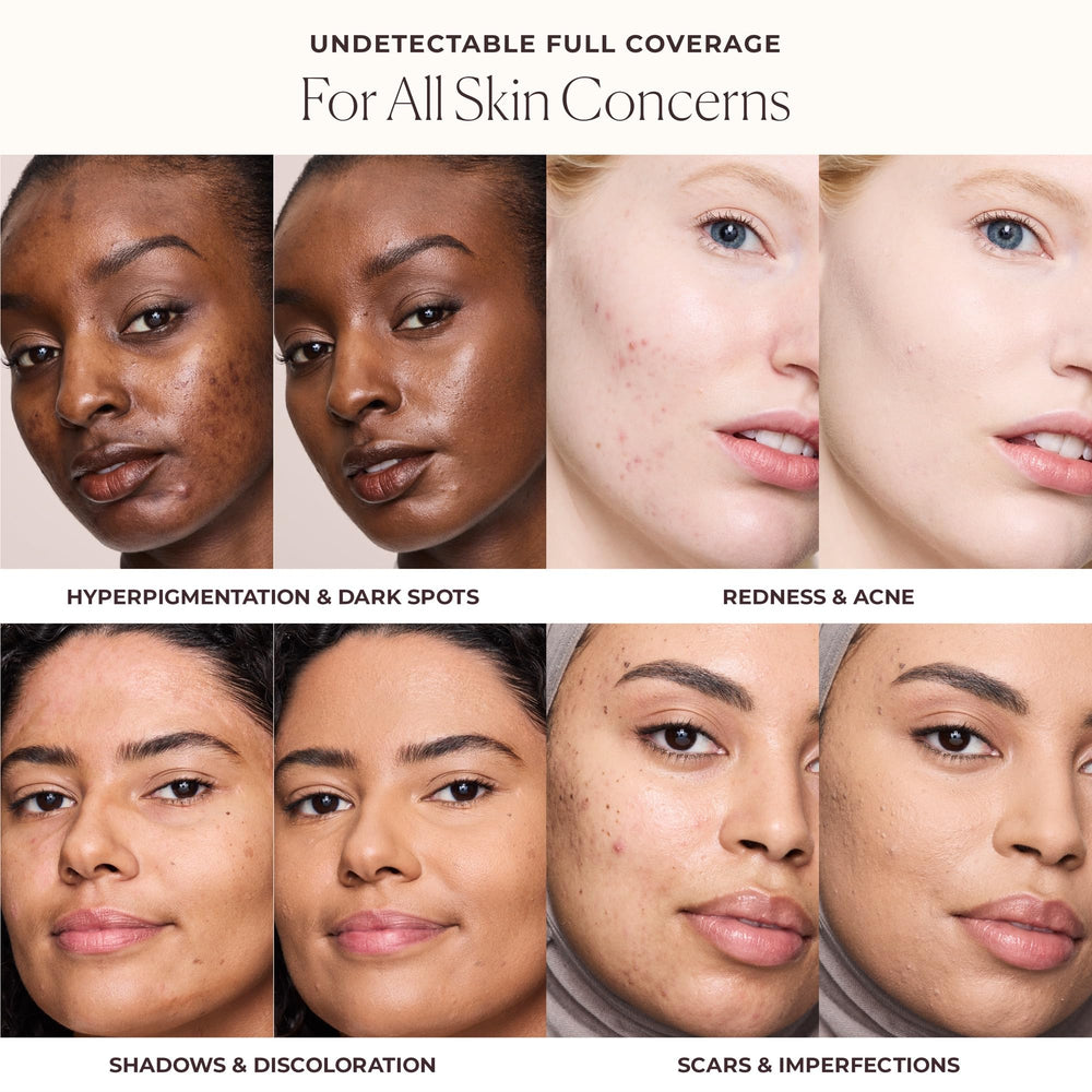 Laura Mercier compact inside a makeup bag offering quick touch-up convenience