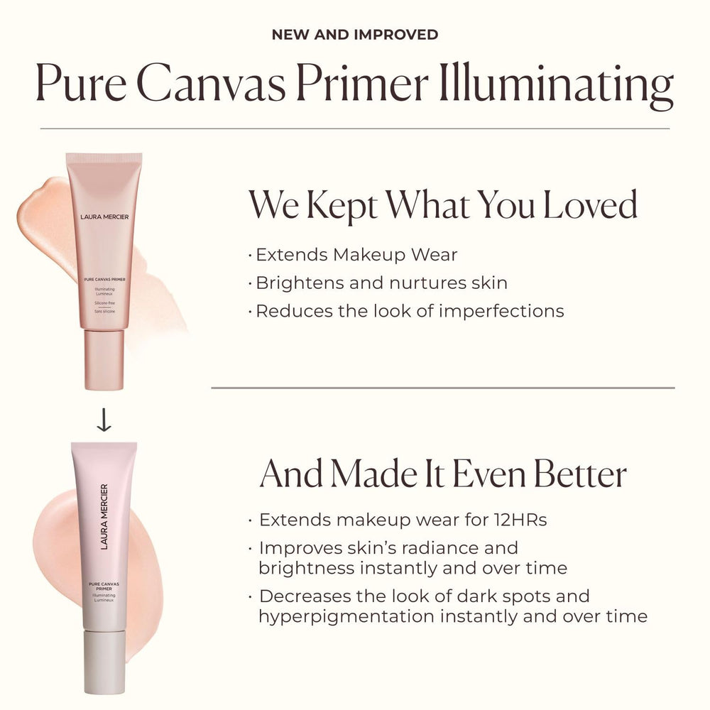 Laura Mercier tube held in hand for scale, shows travel-friendly size benefit
