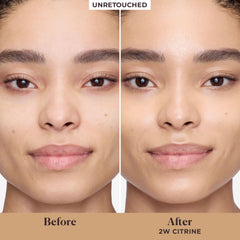 Laura Mercier swatch on arm demonstrates sheer buildable coverage
