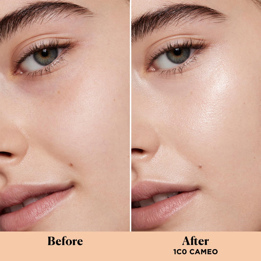Laura Mercier closeup of cream texture highlighting lightweight glide and hydration