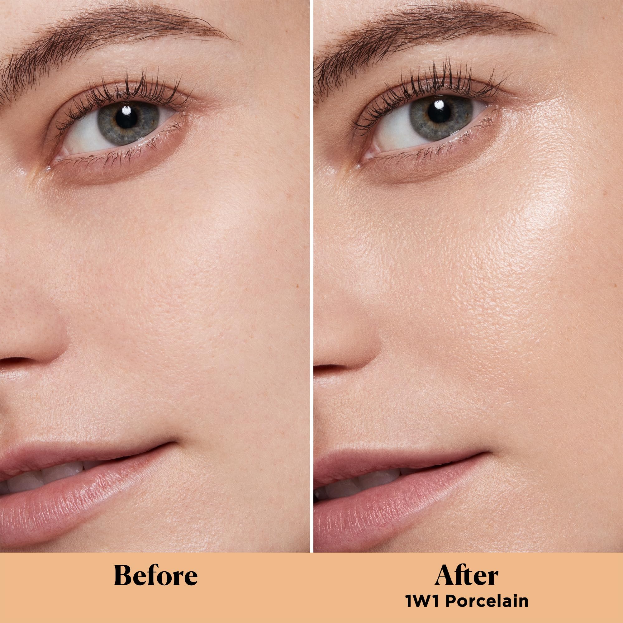 Laura Mercier cream texture swipe demonstrating lightweight, blendable finish