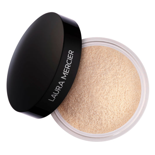 Laura Mercier jar front view showing product and label for easy identification and trust