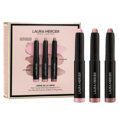 Laura Mercier trio front packaging showing three mini sticks and gift-ready box benefit
