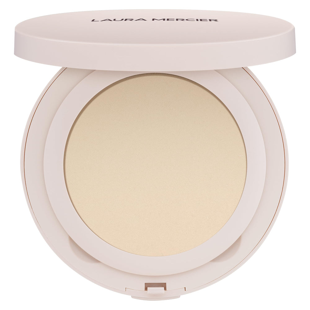 laura mercier compact front view shows sleek packaging and easy storage benefit