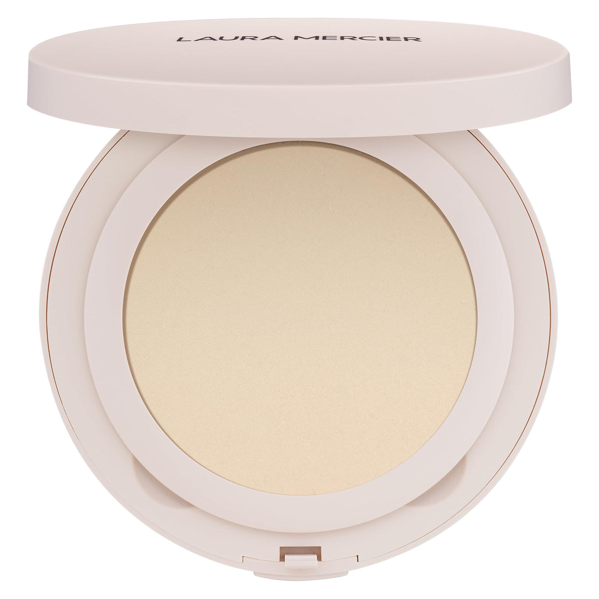 laura mercier compact front view shows sleek packaging and easy storage benefit
