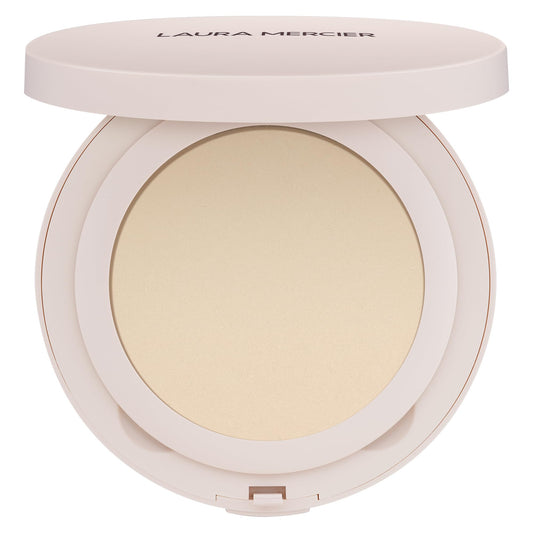 laura mercier compact front view shows sleek packaging and easy storage benefit