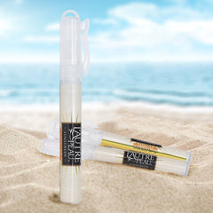 L'AUTRE PEAU pen held in hand showing travel size convenience and easy carry