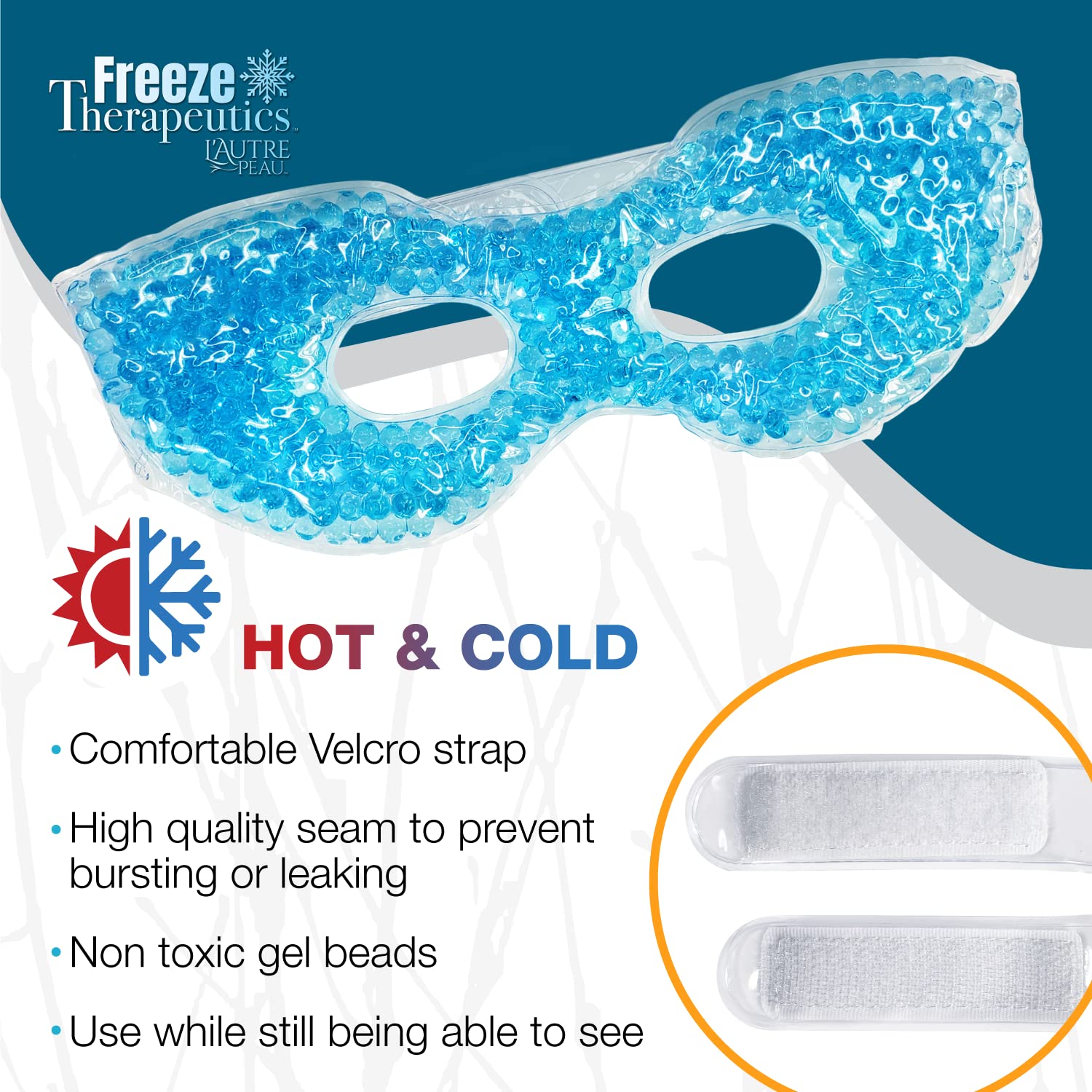 L'AUTRE PEAU mask flat in freezer illustrating fast chilling benefit