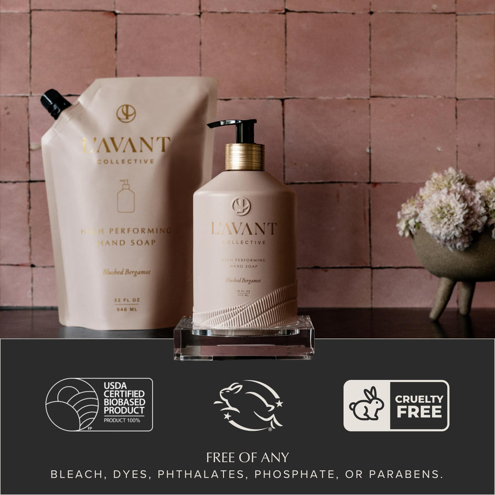 L'AVANT soap lather texture close-up demonstrating creamy moisturizing lather