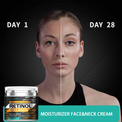 LAVDIK applied to model's jawline illustrating face and neck firming benefit