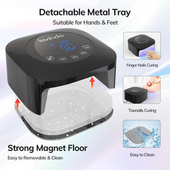 Lavinda removable magnetic base detached for easy cleaning and prep