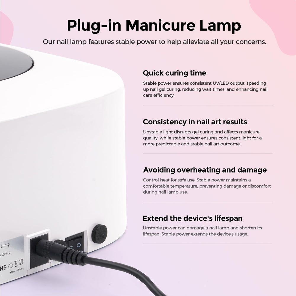 Lavinda foot inside lamp with base removed for comfortable pedicure