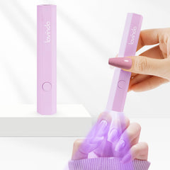 Lavinda front view of mini nail lamp showing compact design and portability