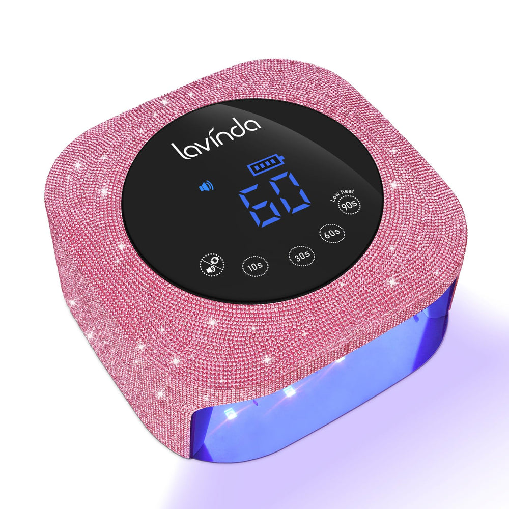 lavinda front view with lcd showing timers and battery for quick setup