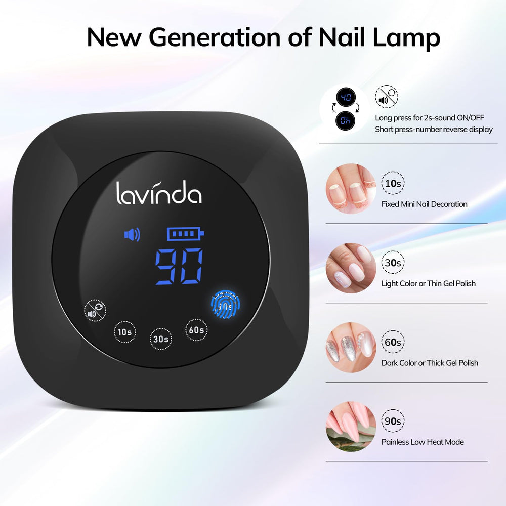 Lavinda metal mirror base closeup reflecting light for even curing