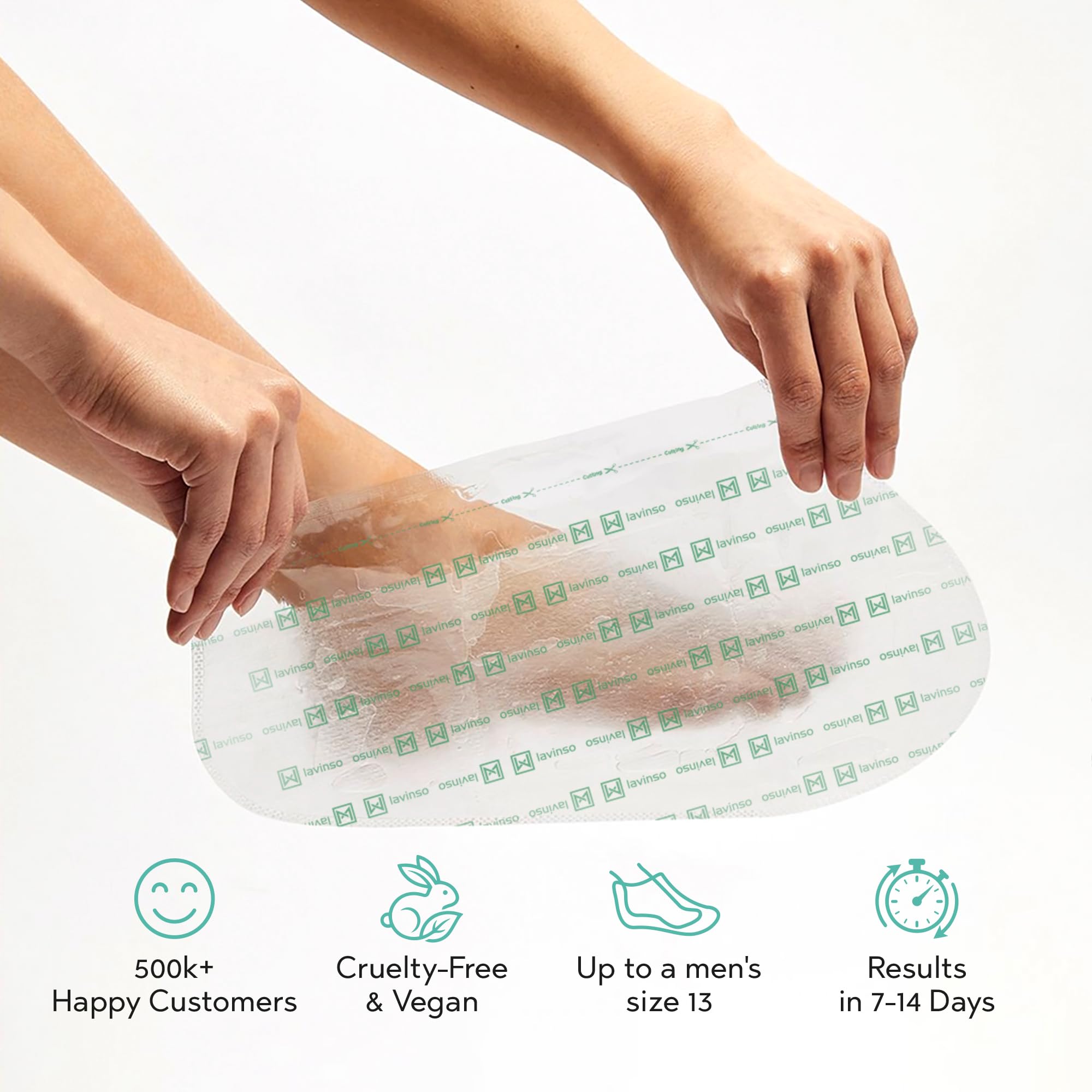 lavinso foot peel pack in bathroom lifestyle promoting self-care