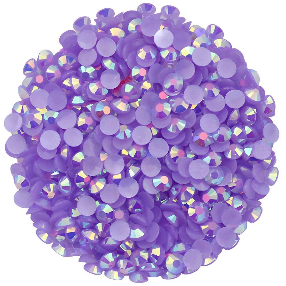 Laviyo front packaging showing 4500 purple AB rhinestones and quantity benefit