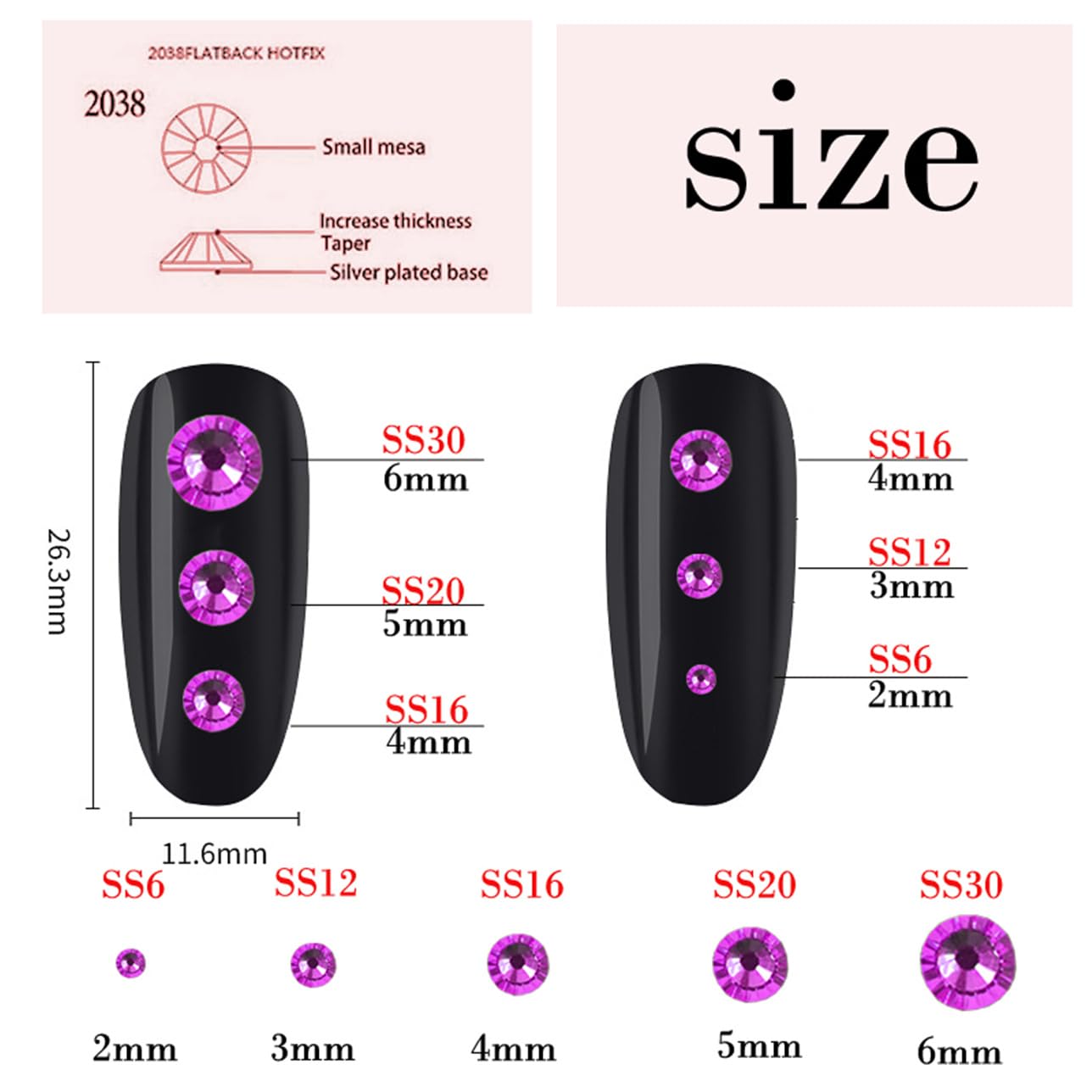 Laviyo rhinestones applied to nail art for durable, eye-catching shine