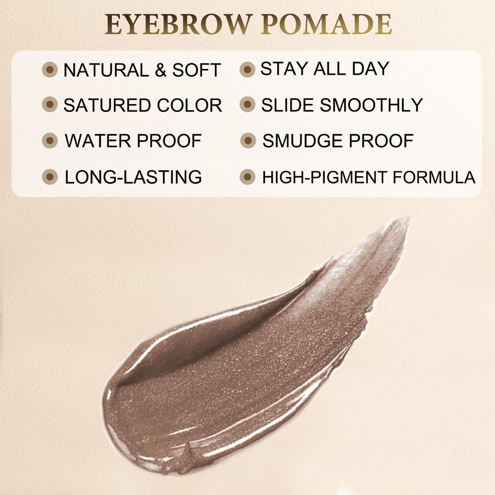 LAVONE Ash Brown swatches on skin demonstrating high pigmentation and blendability