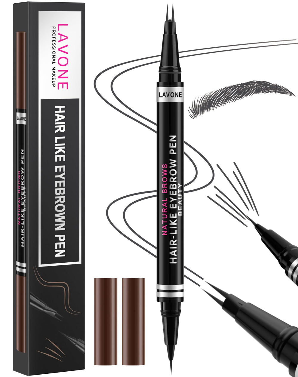 LAVONE front packaging showing pen and brush, easy-identify for quick use