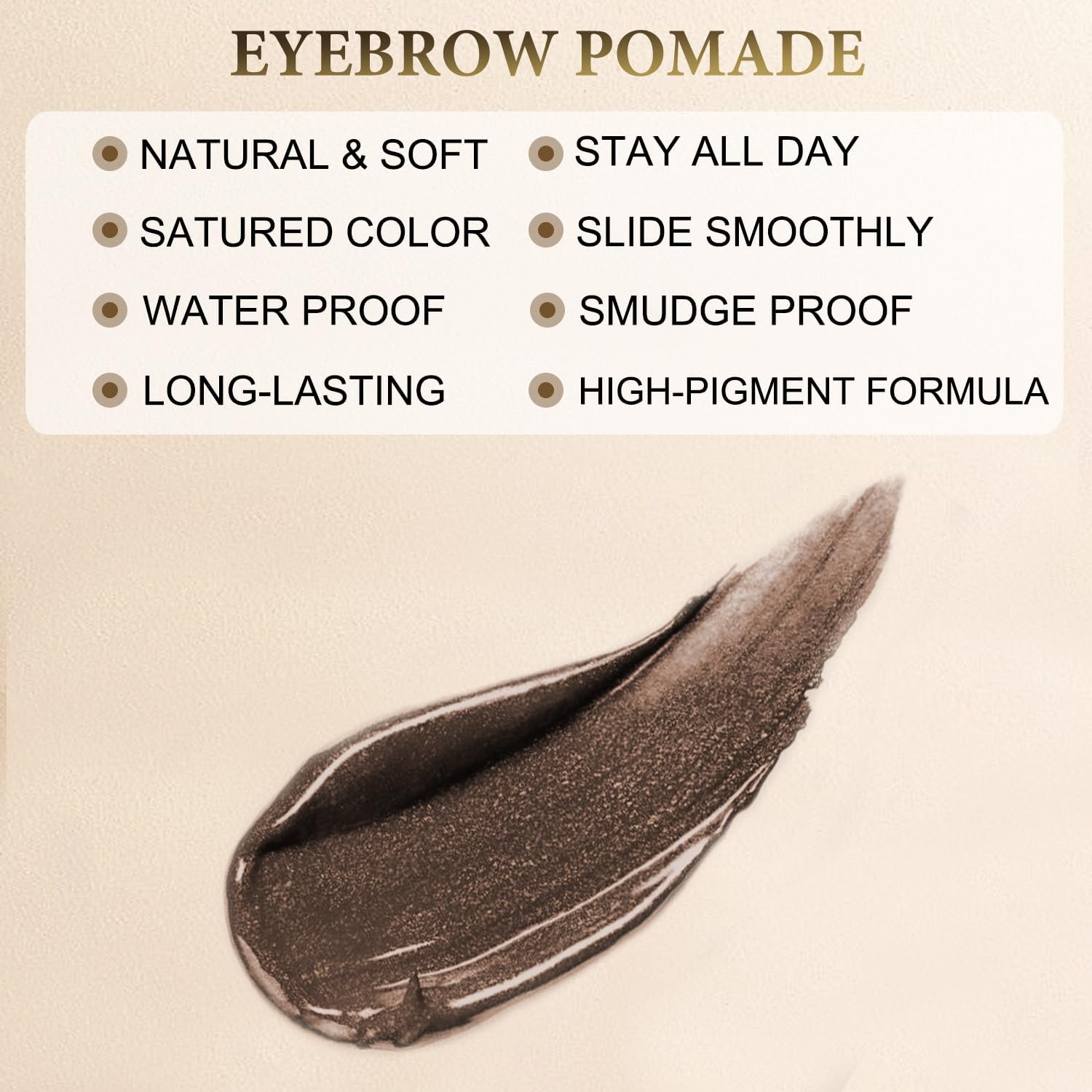 LAVONE brow in use with angled brush applying product benefit: precise hair-like strokes
