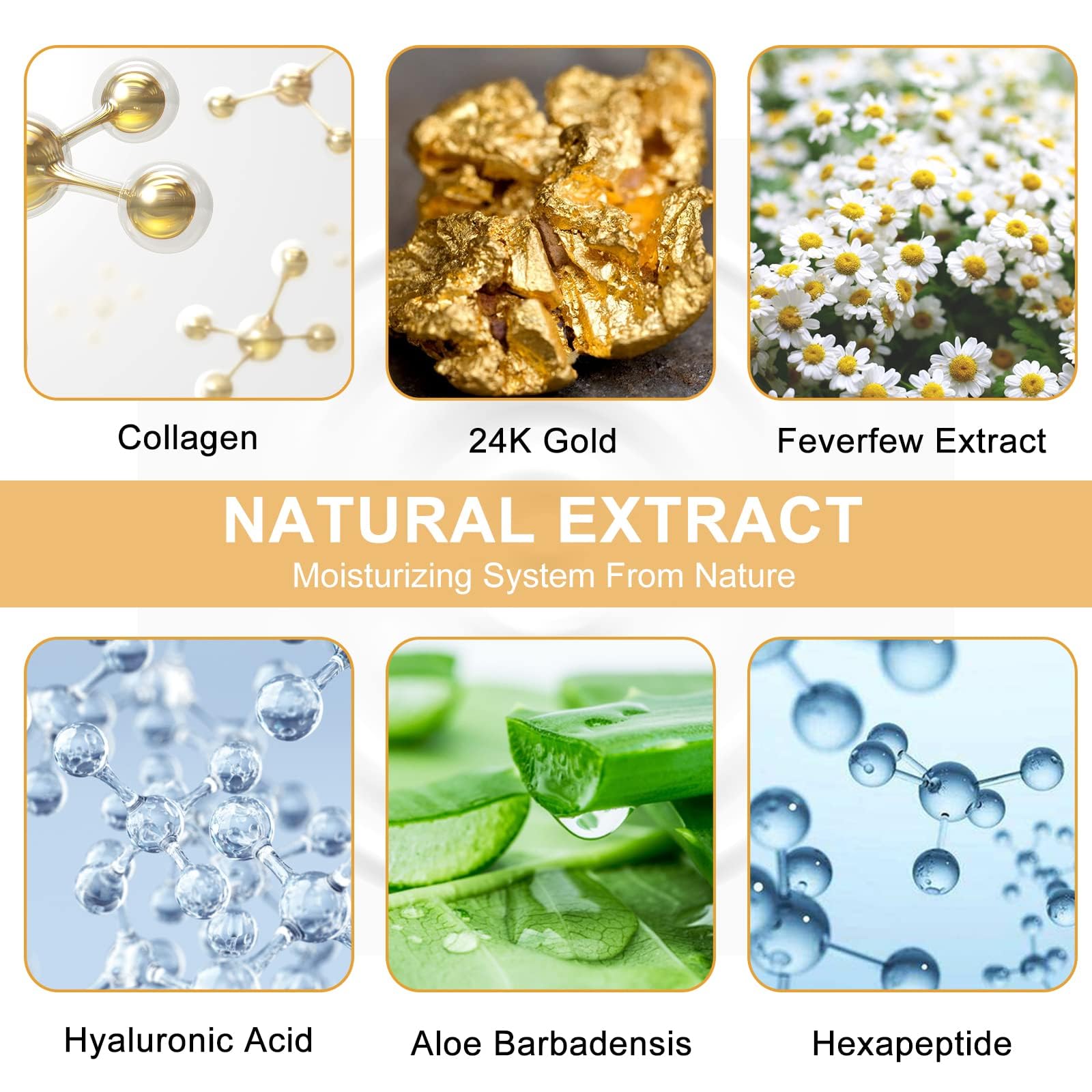 LAVONE close-up of gold-infused gel texture for deep hydration