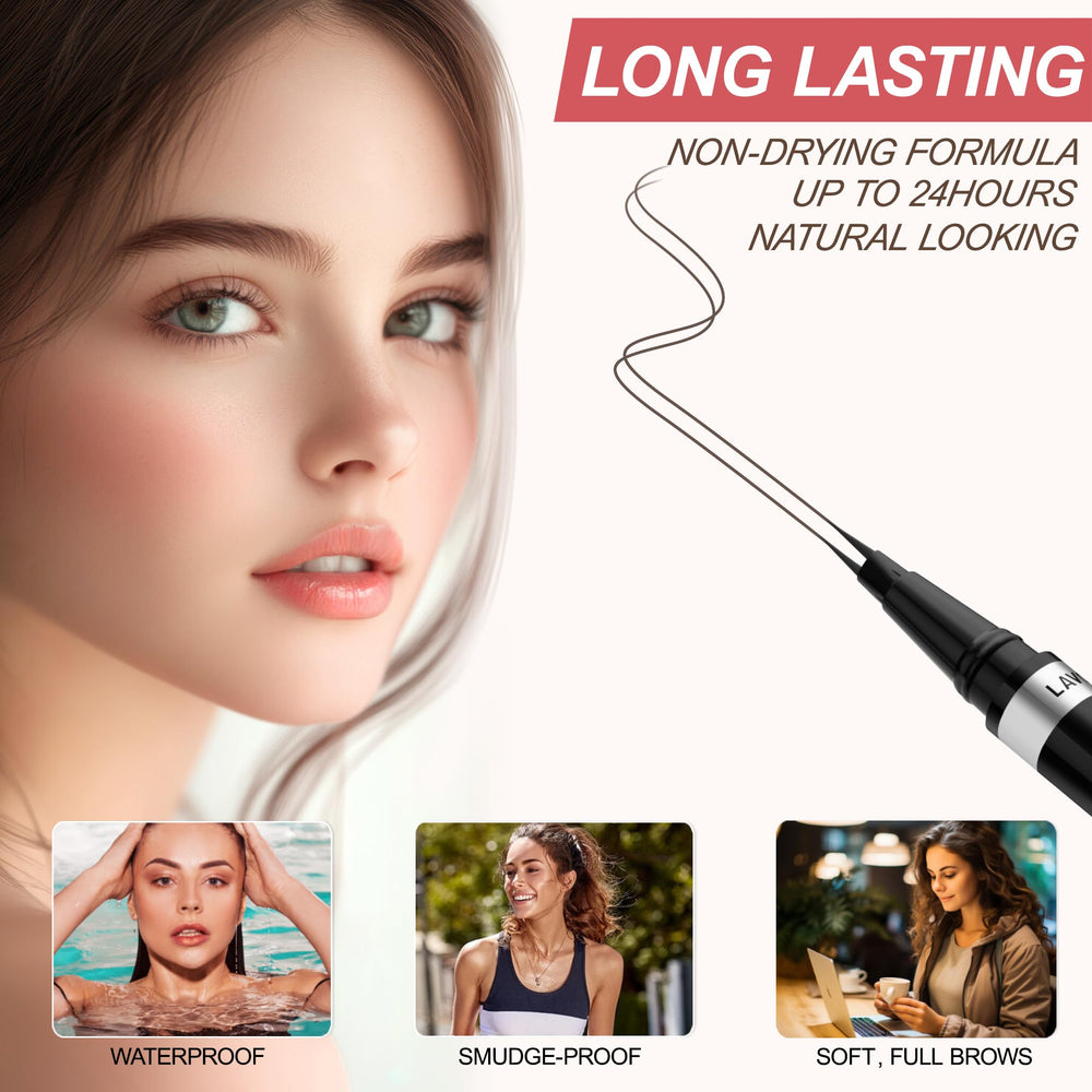 LAVONE dual-ended brush with pen illustrating easy blending benefit