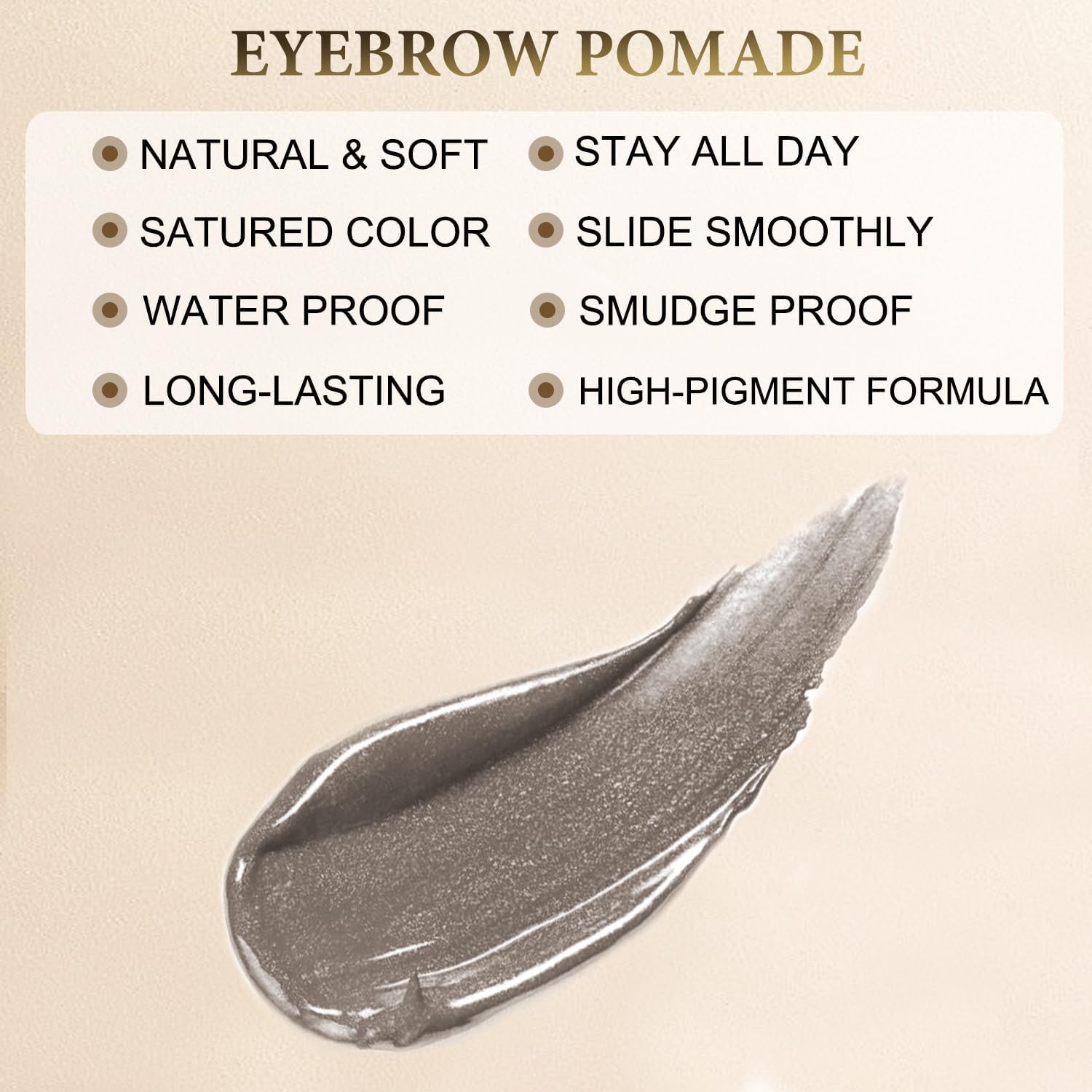 LAVONE eyebrow pomade applied with angled brush for precise hairlike strokes